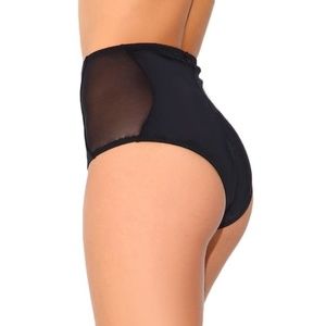 iHeartRaves BLACK HIGH WAIST MESH BOTTOMS